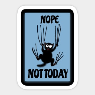 Not today Cute Cat Glasses Funny Vintage Graphic Tee Sticker